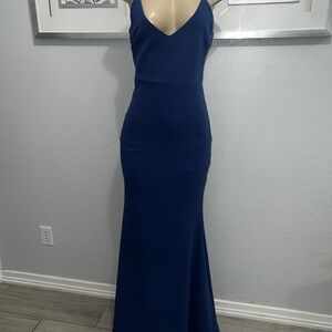 Lulus Infinite Glory Slate Blue Maxi Dress